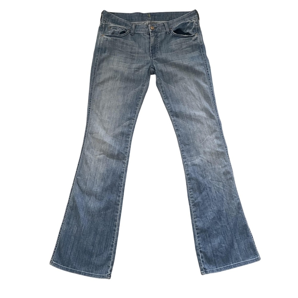 7 For All Mankind A Pocket Low Rise Bootcut Jeans Womens 30x33.5 Mercer USA Tall